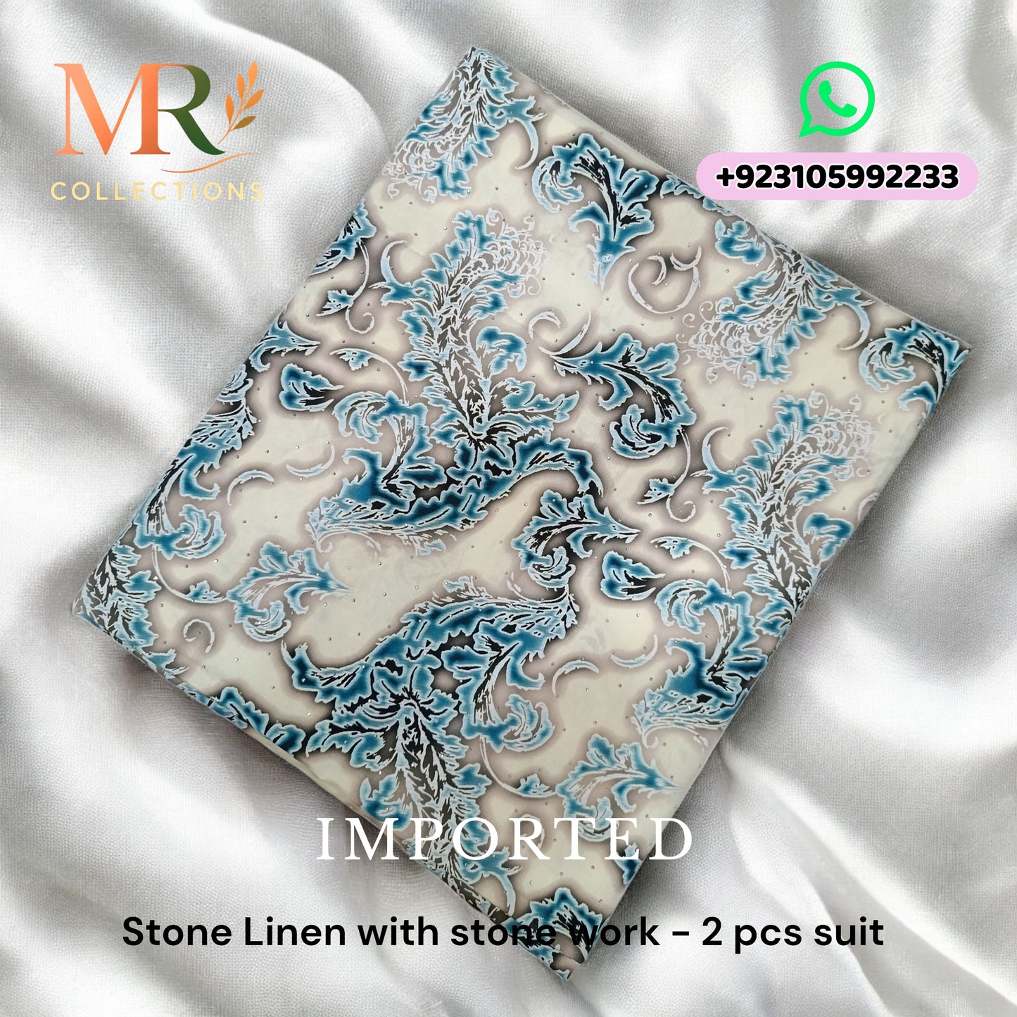 Stone Linen with Stone Work - 2 Pcs