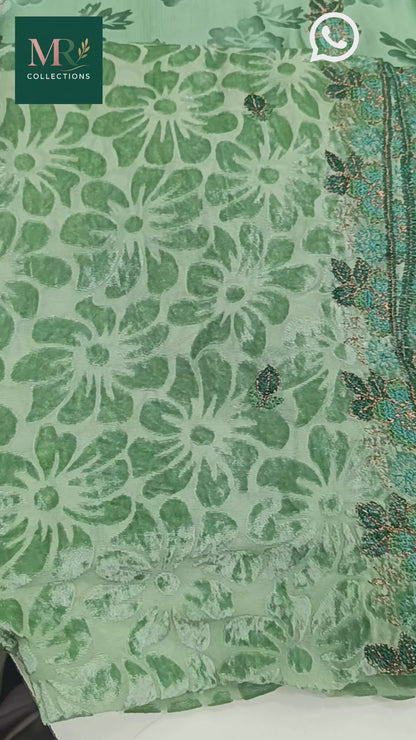 Embroidered Pure China Patti