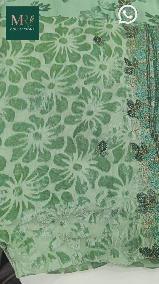 Embroidered Pure China Patti