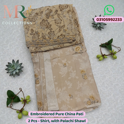 Embroidered Pure China Patti